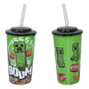 Vaso Con Tapa y Carrizo Minecraft Verde Creeper y TNT