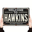 Placa de metal Stranger Things Welcome to Hawkins
