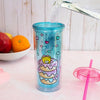Vaso con Tapa y Carrizo Hello Kitty Dona