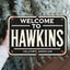 Placa de metal Stranger Things Welcome to Hawkins