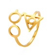 Anillo Harry Potter media vuelta lentes, reliquias de la muerte