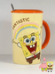 Taza Alta Bob Esponja Fantastic con tapa y cucharita