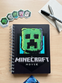 Libreta o cuaderno Minecraft con separadores Creeper