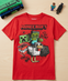 Sueter, Franela, Tshirt Minecraft Roja Para Niños
