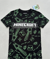 Sueter, Tshirt, Franela Minecraft Negro y verde