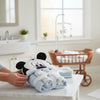 Set Toalla con capucha y 3 Pañitos Mickey Mouse