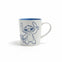 Taza Stitch Blanca Silueta Azul