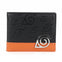 Cartera Wallet Naruto Uzumaki Naranja y Negro Konoha