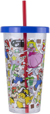 Vaso con carrizo super mario bros