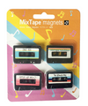 Magnéticos Retro casette y disco de vinyl