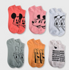 Paquete de 6 Medias cortos de Mickey y Minnie Mouse para mujer - Blanco/Rojo/Azul 4-10