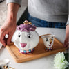 Conjunto de tetera y taza de té La Bella y la Bestia Sra. Potts y Chip