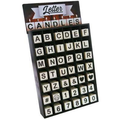 Velas Scrabble letras