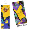 Toalla Pokemon Pikachu Azul Morado y turquesa