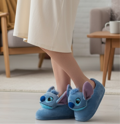 Pantuflas ojos corazon Stitch