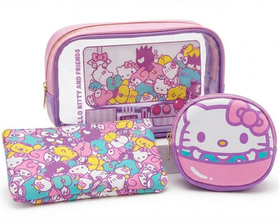 Cosmetiquera de 3 Piezas Hello Kitty and Friends