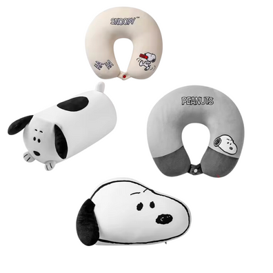 Peluche y cojin de Viaje 2 en 1 Reversible Snoopy