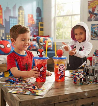 Vaso Spiderman Spidey and Friends 15oz