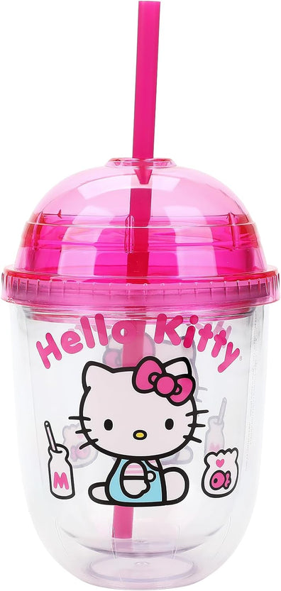 Vaso Tipo Capsula con Carrizo Hello Kitty