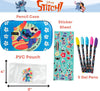 Cartuchera Rigida Stitch con Kit Escolar Azul