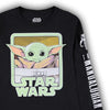 Sueter, franela, tshirt Baby Yoda Negro Star Wars manga larga