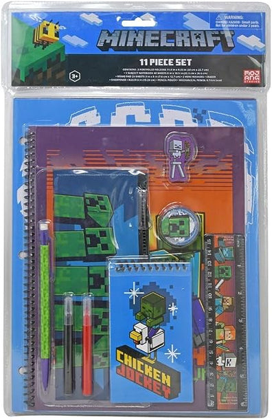 Set de 11 Piezas Escolar Minecraft