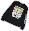 Sueter, franela, tshirt Baby Yoda Negro Star Wars manga larga