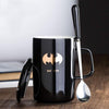 Set Taza Batman Con tapa y Cucharita Dorada