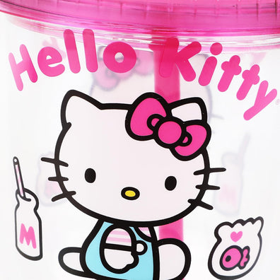Vaso Tipo Capsula con Carrizo Hello Kitty
