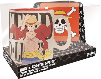 Set taza mas posavaso  One Piece Luffy