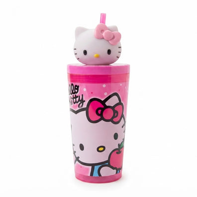 Vaso Con Carrizo Cara Hello Kitty