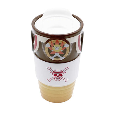 Taza alta para cafe con tapa One Piece
