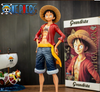 Figura One Piece , Luffy sonriente,  cambia de cara de tres formas, 28cm