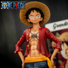 Figura One Piece , Luffy sonriente,  cambia de cara de tres formas, 28cm