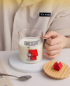 Taza Transparente con tapa Snoopy