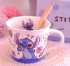 taza con cucharita Stitch