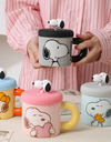 Taza Snoopy Con tapa de silicona