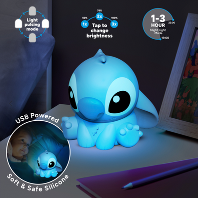Lampara de Silicone Stitch con bateria recargable Squishy