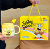 Taza Bob Esponja Con tapa y cucharita