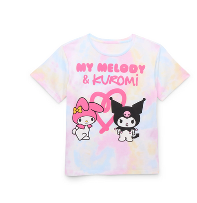 Franela, tshirt, sueter Kuromi y my melody Sanrio para niñas