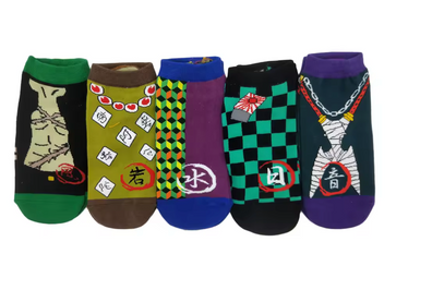 Set 5 Pares de medias Cortas Demon Slayer