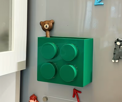 Cajas de almacenamientos estilo Lego para la nevera con iman