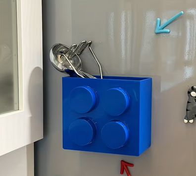 Cajas de almacenamientos estilo Lego para la nevera con iman