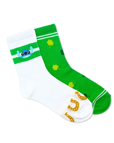 Medias Stitch 2 Pack  verde y blanco