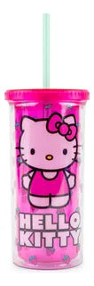 Vaso con Carrizo Hello Kitty Fresas