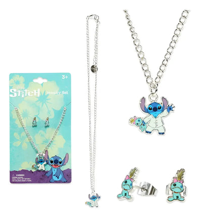 Set de Collar y Aretes Stitch Pijama