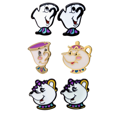 Aretes Bella y la bestia