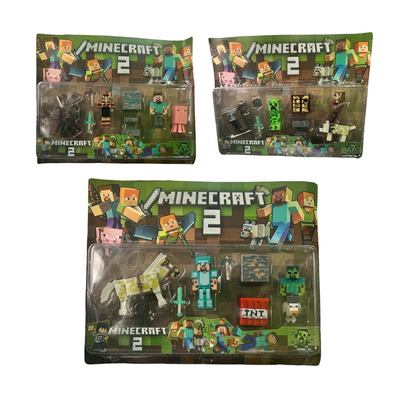 Set Juguetes, Figuras  Minecraft 8 Piezas