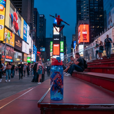 Botella Vaso  Spider Venon Azul