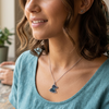 Collar Stitch Metal plateado